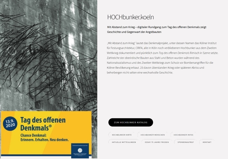 HOCHbunker.koeln - digitale Hochbunker-Ausstellung in Köln